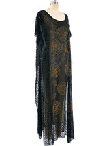 1920's Bead Embellished Silk Sheath Dress Dress arcadeshops.com