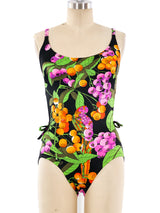 Tropical Floral Printed Swimsuit Ensemble Suit arcadeshops.com