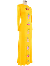 Bob Mackie Embellished Fruit Applique Dress Dress arcadeshops.com