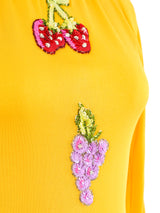Bob Mackie Embellished Fruit Applique Dress Dress arcadeshops.com