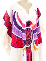 Embellished Phoenix Applique Caftan Dress arcadeshops.com