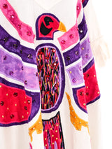 Embellished Phoenix Applique Caftan Dress arcadeshops.com