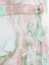 Marble Printed Ruffle Dress Dress arcadeshops.com