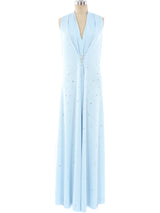 Rhinestone Embellished Sleeveless Jersey Gown Dress arcadeshops.com