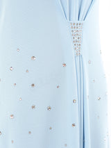 Rhinestone Embellished Sleeveless Jersey Gown Dress arcadeshops.com