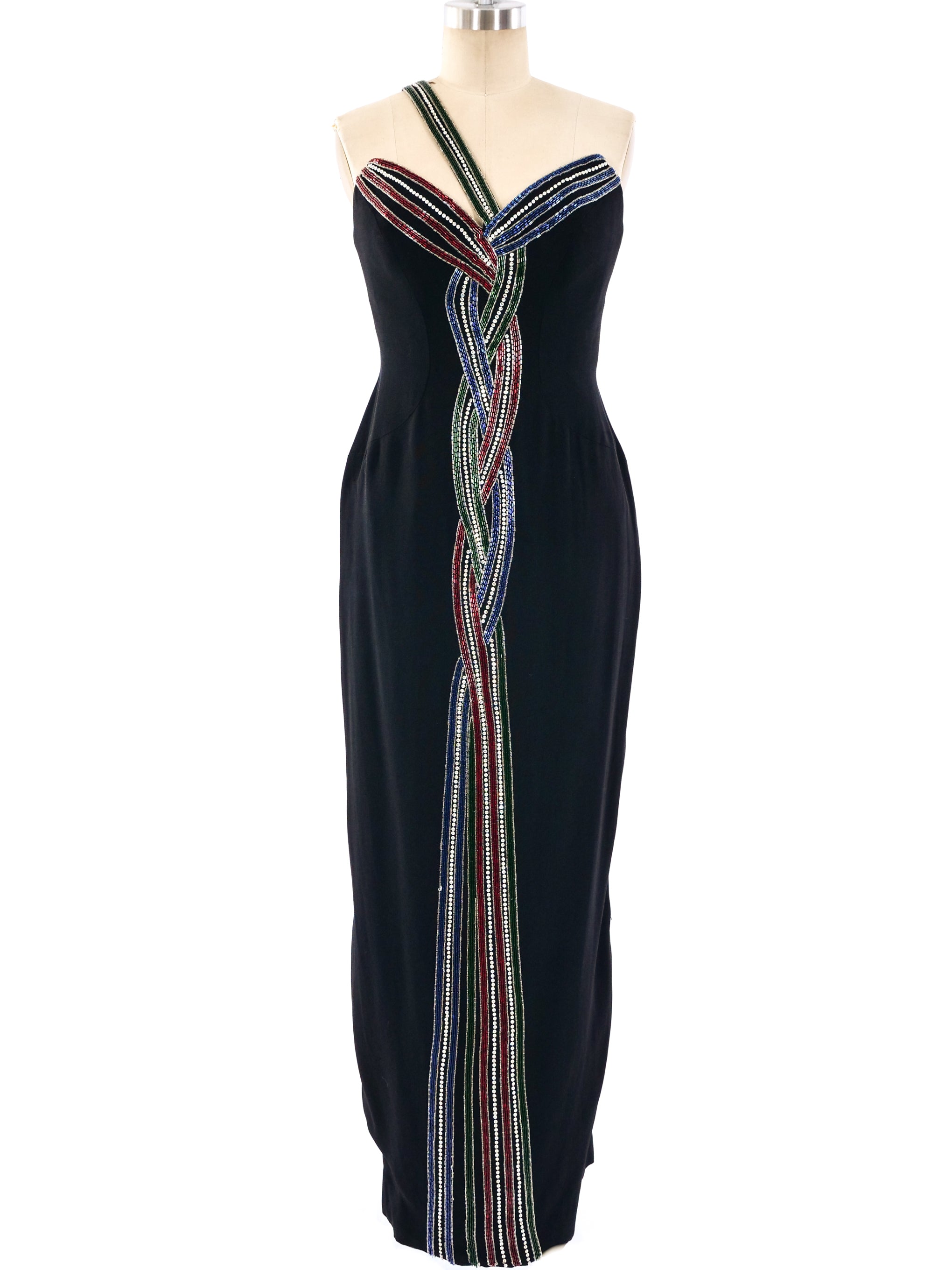 Bob Mackie Embellished One Shoulder Gown Bob Mackie Embellished One Shoulder Gown