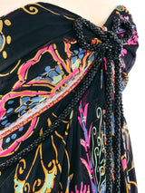 Christian Lacroix Printed Chiffon Sleeveless Gown Dress arcadeshops.com