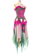 Zandra Rhodes Floral Embellished Party Dress Dress arcadeshops.com