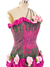 Zandra Rhodes Floral Embellished Party Dress Dress arcadeshops.com