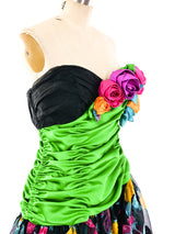 Eugene Alexander Dimensional Floral Strapless Gown Dress arcadeshops.com