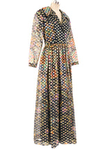 Metallic Lurex Dotted Shirt Dress Dress arcadeshops.com