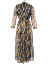 Metallic Lurex Dotted Shirt Dress Dress arcadeshops.com