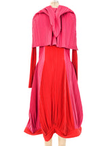 Issey Miyake Sculptural Plisse Colorblock Dress Dress arcadeshops.com