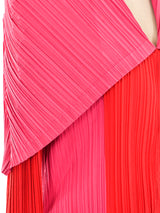 Issey Miyake Sculptural Plisse Colorblock Dress Dress arcadeshops.com