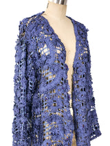 Indigo Crochet Cardigan Jacket arcadeshops.com