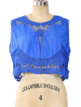 Indigo Crochet Tank Top arcadeshops.com
