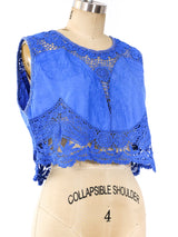 Indigo Crochet Tank Top arcadeshops.com