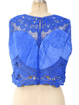 Indigo Crochet Tank Top arcadeshops.com