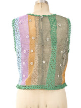 Multicolor Pastel Crochet Tank Top arcadeshops.com