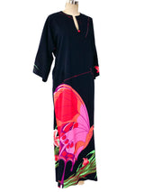 Butterfly Printed Cotton Caftan Dress arcadeshops.com