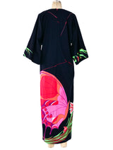 Butterfly Printed Cotton Caftan Dress arcadeshops.com