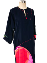 Butterfly Printed Cotton Caftan Dress arcadeshops.com