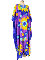 Tie Dye Floral Printed Caftan Dress arcadeshops.com