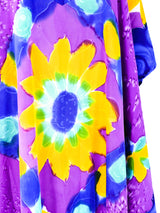 Tie Dye Floral Printed Caftan Dress arcadeshops.com