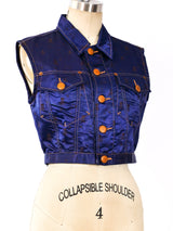 Jean Paul Gaultier Skull Satin Vest Top arcadeshops.com