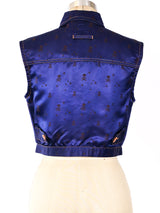 Jean Paul Gaultier Skull Satin Vest Top arcadeshops.com