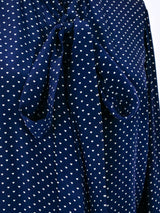 Yves Saint Laurent Heart Print Silk Blouse Top arcadeshops.com