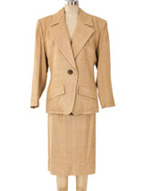 Yves Saint Laurent Raw Silk Skirt Suit Suit arcadeshops.com
