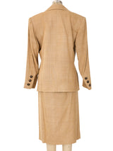 Yves Saint Laurent Raw Silk Skirt Suit Suit arcadeshops.com