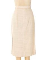 Yves Saint Laurent Natural Silk Skirt Suit Suit arcadeshops.com