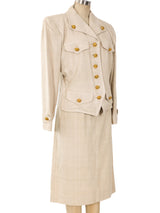 Yves Saint Laurent Natural Silk Skirt Suit Suit arcadeshops.com