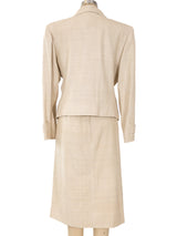 Yves Saint Laurent Natural Silk Skirt Suit Suit arcadeshops.com