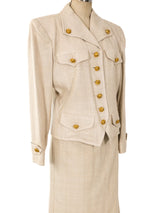 Yves Saint Laurent Natural Silk Skirt Suit Suit arcadeshops.com
