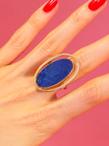 Lapis Oval Statement Ring Fine Jewelry arcadeshops.com