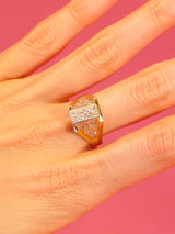 14k Gold and Diamond Pyramid Ring Fine Jewelry arcadeshops.com