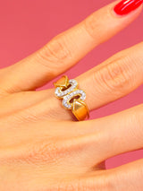 18k Diamond Accented Buckle Ring Fine Jewelry arcadeshops.com