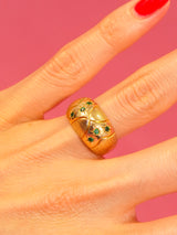 Emerald Accented Dome Band Ring Fine Jewelry arcadeshops.com