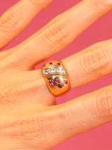 Star Set Ruby and Diamond Dome Band Ring Fine Jewelry arcadeshops.com
