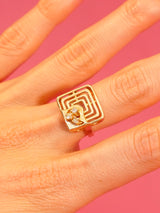 Diamond Accented Optical Square Ring Fine Jewelry arcadeshops.com