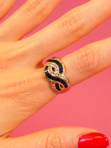 Sapphire and Diamond Woven Band Ring Fine Jewelry arcadeshops.com