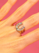14k White Gold Horseshoe Ring Fine Jewelry arcadeshops.com
