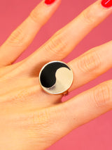 14K Gold and Onyx Yin Yang Ring Fine Jewelry arcadeshops.com