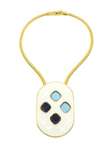 Pierre Cardin Enamel Kinetic Pendant Necklace Accessory arcadeshops.com