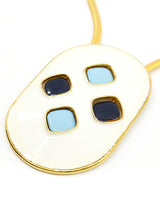 Pierre Cardin Enamel Kinetic Pendant Necklace Accessory arcadeshops.com