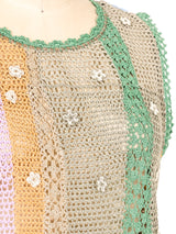 Multicolor Pastel Crochet Tank Top arcadeshops.com