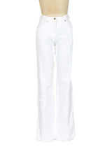 Alexander McQueen Embroidered Denim Pants Bottom arcadeshops.com